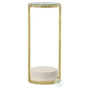 Vista Clear Glass And Polished Brass Spot Table