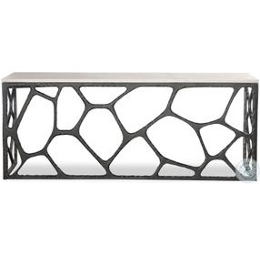 Zane White Marble And Oil Rubbed Bronze Console Table