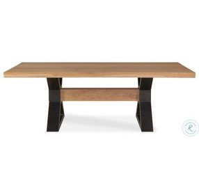 Open Sky Natural And Oil Rubbed Bronze 88" Dining Table