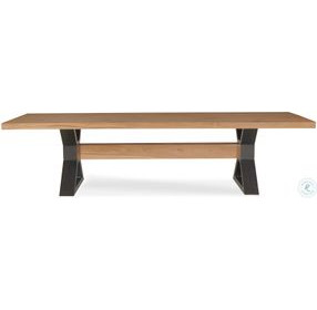Open Sky Natural And Oil Rubbed Bronze 120" Dining Table