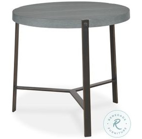 Open Sky Gray And Oil Rubbed Bronze End Table