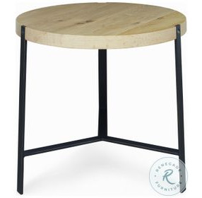 Open Sky Natural And Oil Rubbed Bronze End Table