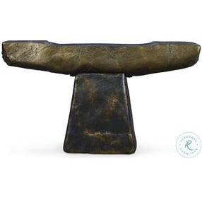 Open Sky Black Gold Console Table
