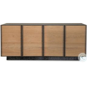 Wayland Black Cerused And Natural Small Media Console