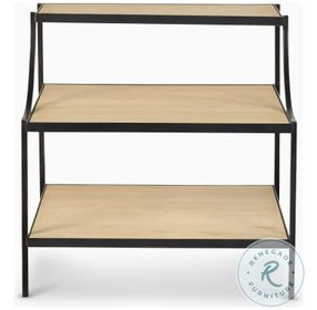 Open Sky Natural And Oil Rubbed Bronze Chairside Table