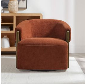 Finley Island Rust Swivel Accent Chair