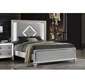 Stardust Upholstered Panel Bedroom Set with LED