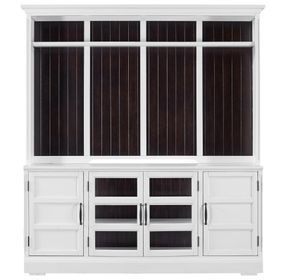 Shoreham Effortless White 76" TV Stand with Hutch