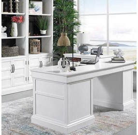 Shoreham Effortless White Pedestal Desk