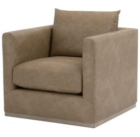 Siena Brown Plinth Base Swivel Club Chair