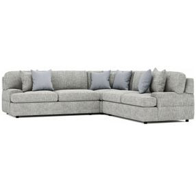 Serena Gray 3 Piece Modular Sectional with Pillows