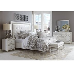 Sky Tower Cloud White Upholstered Bedroom Set