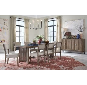 Stoneford Weathered Kona Brown Rectangular Trestle Dining Table