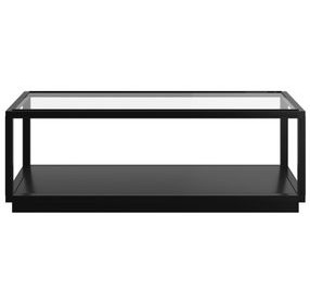 Glaze Onyx Rectangular Glass Top Occassional Table Set