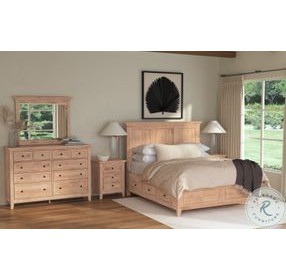 San Mateo Wheat King Storage Panel Bed