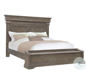 Madison Ridge Natural Bark Panel Bedroom Set with Chest Footboard