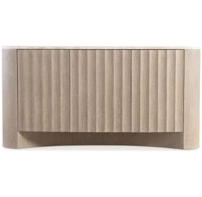 Loggia Aria and White 3 Door Travertine Top Buffet