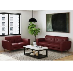 Symphony Red 65" Loveseat