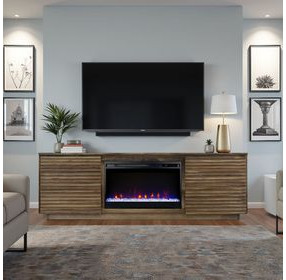 Stardust Bourbon 73" TV Stand with Fireplace
