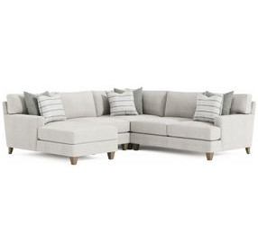 Mila Beige 4 Piece Modular Sectional with Pillows