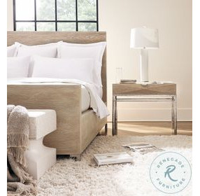 Aventura Marcona 1 Drawer Nightstand with Metal Frame and USB Charging