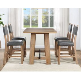 Aubrey Brown Counter Height Dining Room Set