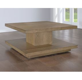 Canyon Sand Square Cocktail Table with Casters