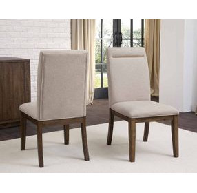 Garland Brown Upholstered Side Chair Set of 2