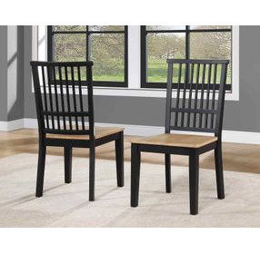 Magnolia Black Slat Back Side Chair Set of 2