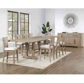 Napa Brown 72" Extendable Rectangular Counter Height Dining Room Set