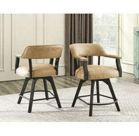 Rylie Black Swivel 24″ Counter Height Captains Chair