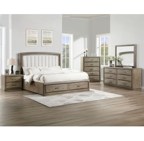 Sonoma Gray Upholstered Panel Bedroom Set