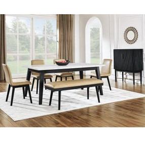 Vida White Rectangular Dining Room Set