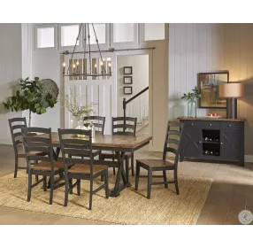 Stormy Ridge Chickory Black Extendable Rectangular Dining Room Set