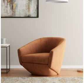 The Twist Elise Rust Accent Swivel Chair