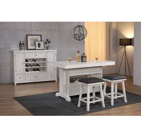 Summer Winds II Gray Upholstered Saddle Backless Counter Height Stool