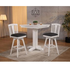 Summer Winds II Gray Fan Back Swivel Upholstered Counter Height Stool