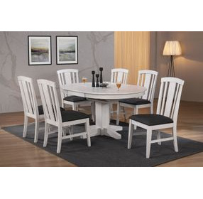 Summer Winds II White and Gray 42" Round Dining Table
