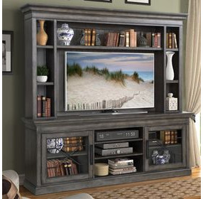 Sundance Distressed Smokey Gray 4 Piece Entertainment Center