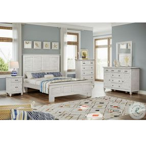 Bay Harbor Distressed White Bedroom Set