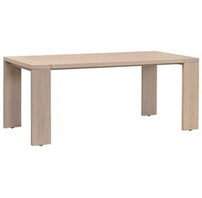 Sur Washed Ever Teak Outdoor 72" Rectangular Dining Table