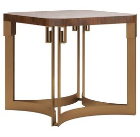 Boulevard Brown Square End Table