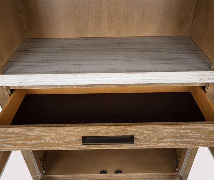 Plum Creek Sierra Brown 2 Glass Door Display Cabinet with LED