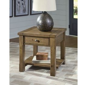 Vandenmore Medium Brown Rectangular End Table