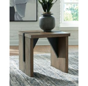Kandinew Light Brown Square End Table