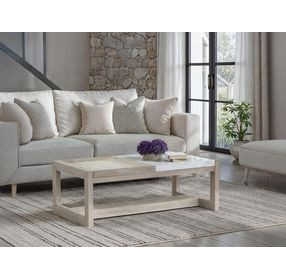 Northcrest Gallery Buff and Antique Silver Rectangular Marble Top Occassional Table Set