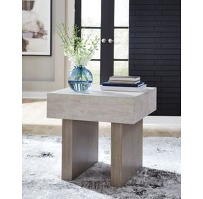 Jorlaina Light Grayish Brown Square End Table