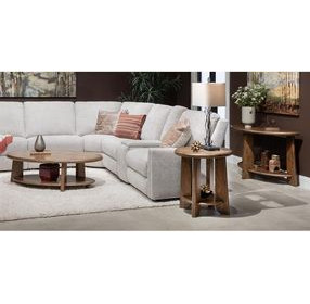 Tanner Tawny Brown Demilune Sofa Table