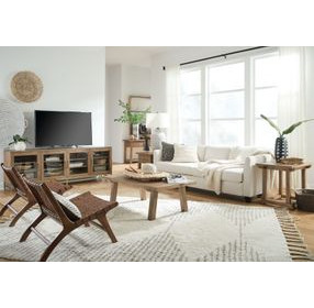 Fernholt Belgian Wheat and Burnished Brass 70" TV Stand