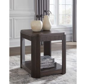 Carlibrie Warm Brown Rectangular End Table